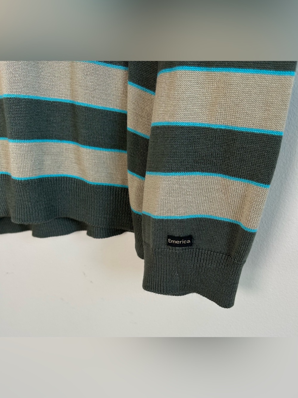 Emerica This is Skateboarding Men’s Sweater Wallride 2 Stripes Skater Grunge Y2K - Picture 4 of 9